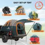 Umbrauto Truck Bed Tent with Awning,Fits 5.5-5.8 ft Truck Beds | PU3000mm Waterproof Pickup Tent