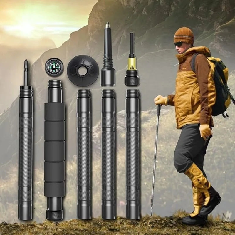 Multi-Purpose Trekking Pole Aluminum Alloy with Insulated Grip