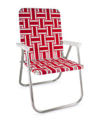 Red and White Stripe Classic Lawn Chair