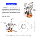Widesea Camping Cookware Set Portable Tableware with Stove and Utensils
