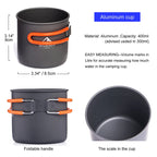Widesea Camping Cookware Set Portable Tableware with Stove and Utensils