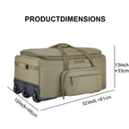 124L Large Camping Travel Bag Waterproof Nylon Trolley Luggage
