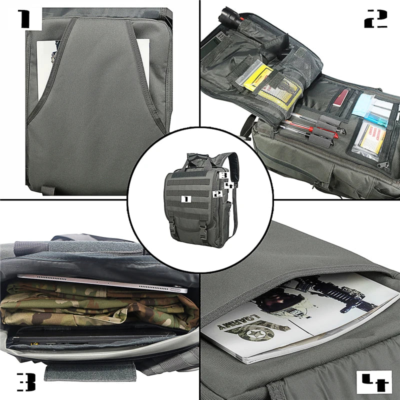 Tactical Hiking Backpack Daypack with Multiple Compartments