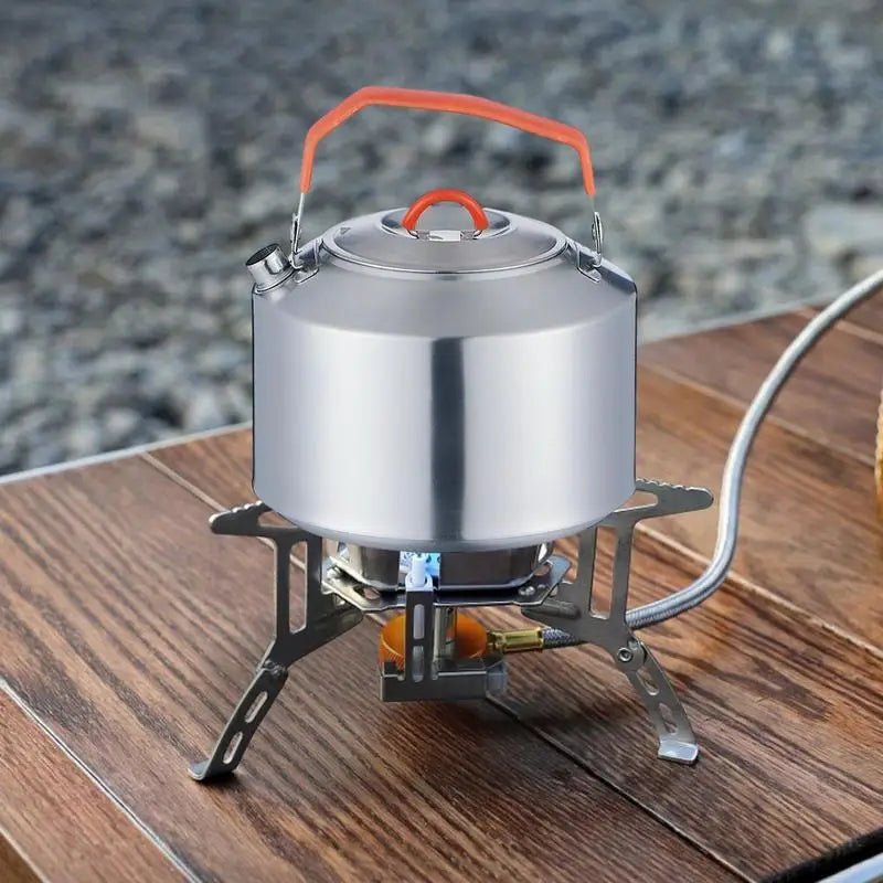 Camping Coffee Pot Stainless Steel Campfire Kettle with Handle