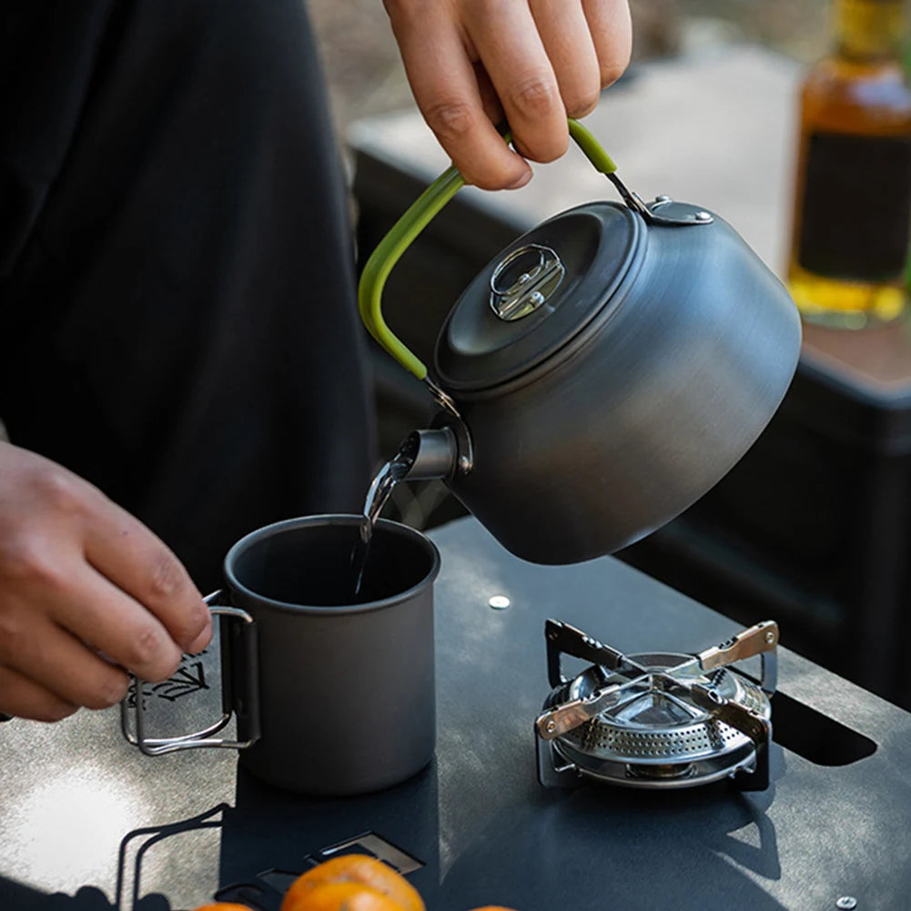 3-Piece Camping Cookware Set Pot Pan Kettle for 2–3 Person Backpacking