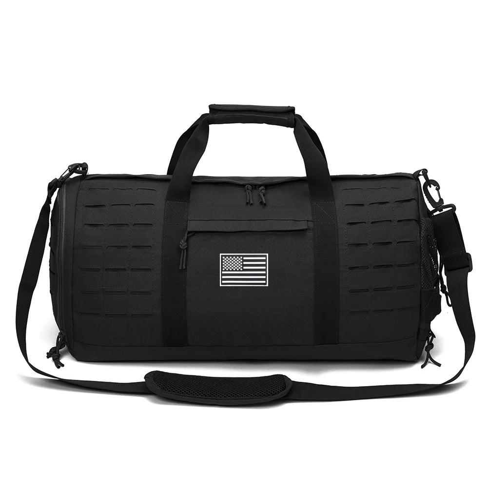 Tactical camping Bag Travel Tote with Shoe Compartment 40L
