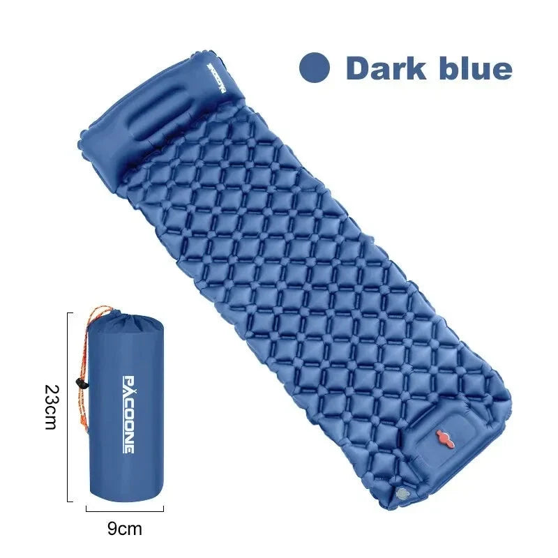 Ultralight Camping Inflatable Mattress with Built-In Pump & Pillow