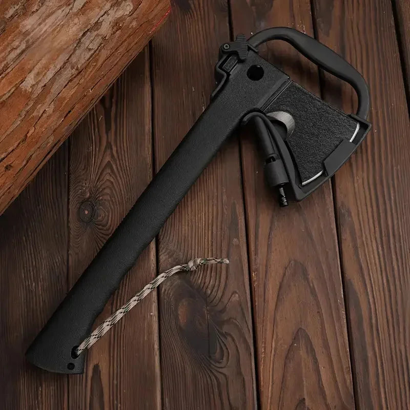 Hand Axe And Survival Gear Lightweight Hatchet With Nested Serrated Wood Saw Knife And Magnesium Fire Starter Tool