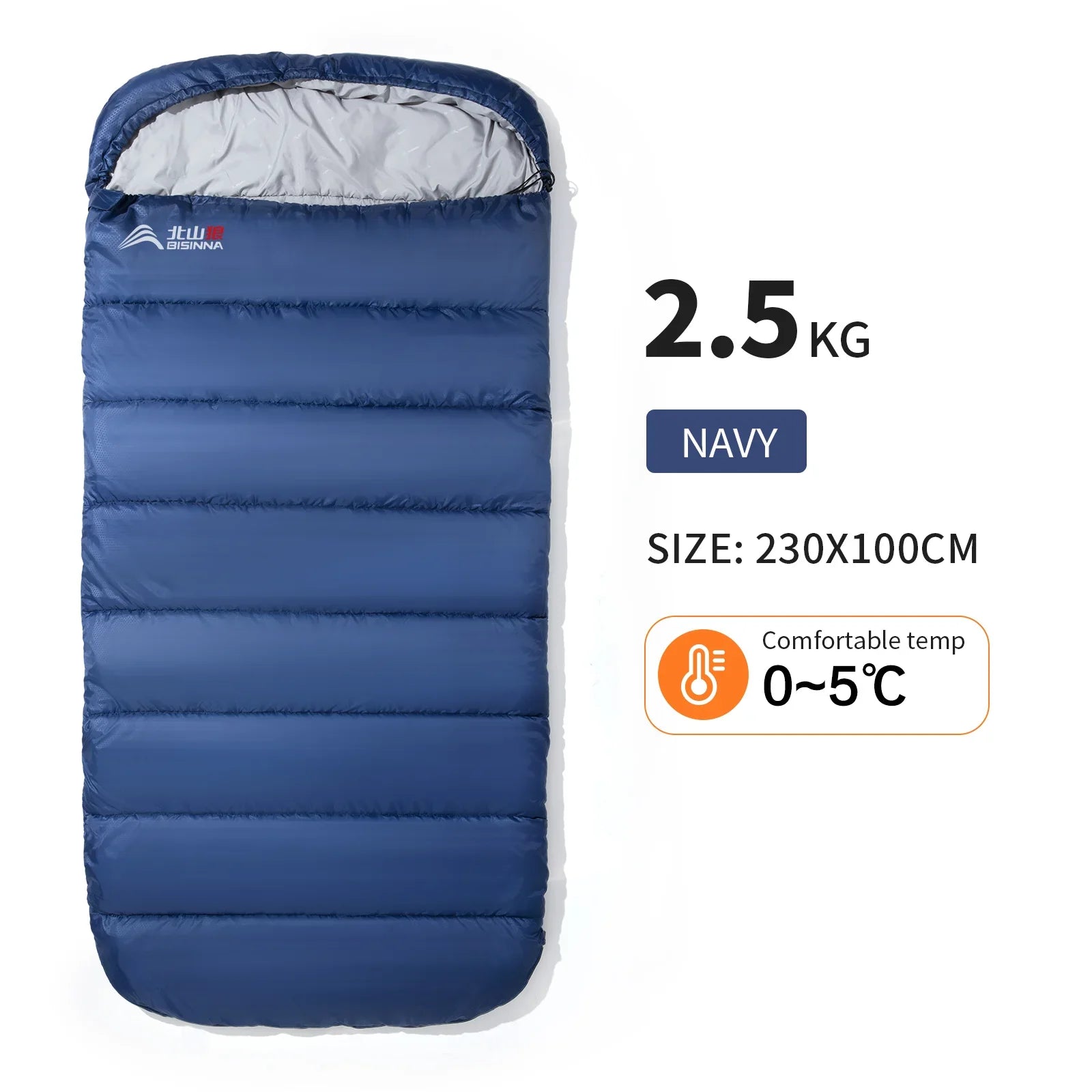 BISINNA Large Camping Sleeping Bag Lightweight 3 Season Loose Widen Bag Long Size for Adult Rest Hiking Fishing