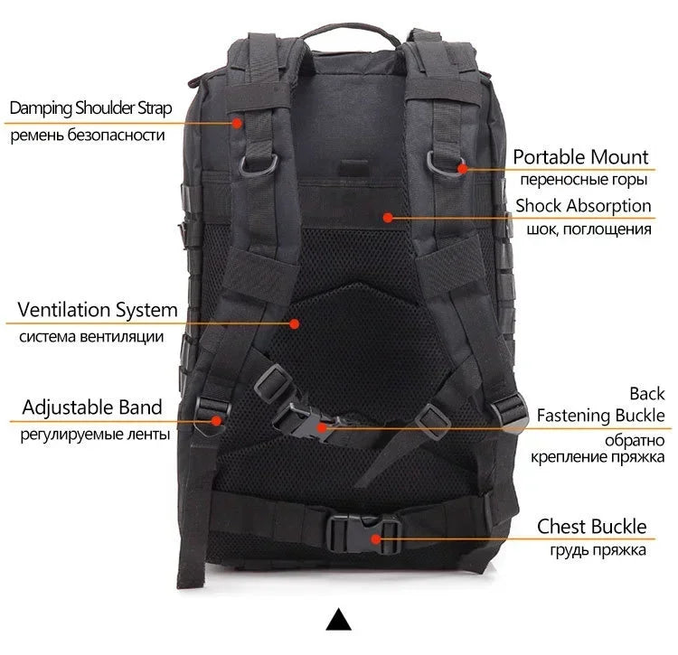 Tactical  Camping  Hiking Backpack 45L