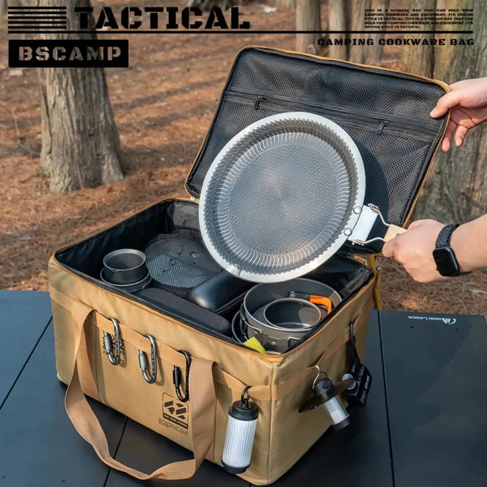 Tactical Camping Storage Bag Insulated Waterproof Folding Box 30-43L