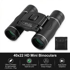 40x22 HD Binoculars BAK4 FMC Folding Mini Long Range Sight