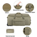 124L Large Camping Travel Bag Waterproof Nylon Trolley Luggage