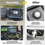 Naturehike 2-Burner Portable Camping Stove with Griddle