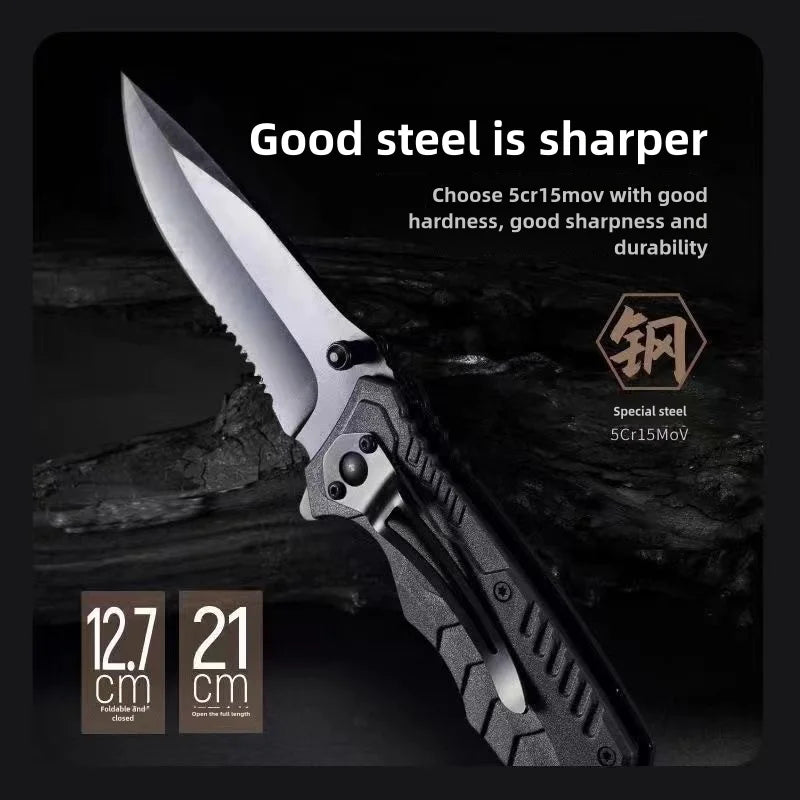 Multi-Functional Folding Camping Knife with Safety Lock Tactical Pocket Knife