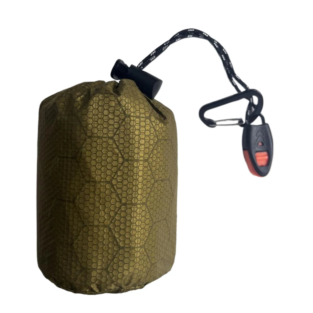 Emergency Heat Reflective Sleeping Bag with Whistle and Hook