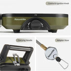 Naturehike 2-Burner Portable Camping Stove with Griddle
