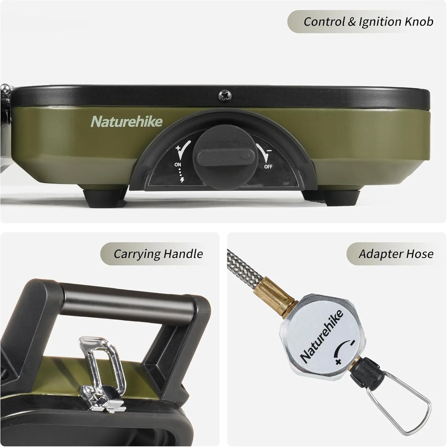 Naturehike 2-Burner Portable Camping Stove with Griddle