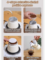Moka Pot Stovetop Espresso Maker 3 Cup Italian Coffee Maker