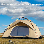PAKICETUS 2-4 Person Automatic Pop Up Camping Tent, Instant Quick Setup Portable Windproof Tent, Lightweight Backpacking Shelter for Outdoor Travel Hiking Picnic