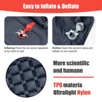 Ultralight Camping Inflatable Mattress with Built-In Pump & Pillow