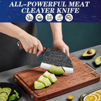 Hand-Forged Stainless Steel Chef Knife Cleaver with Sheath