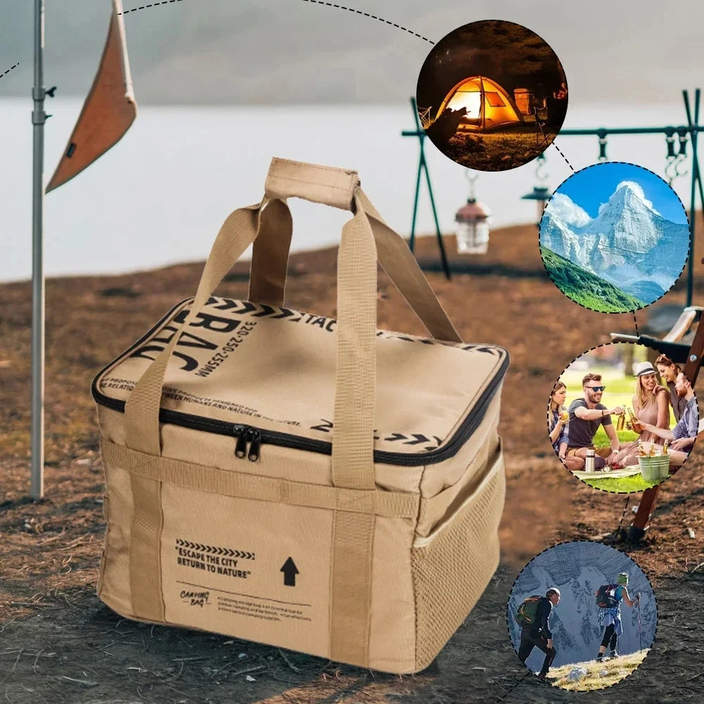 Tactical Camping Storage Bag Insulated Waterproof Folding Box 30-43L