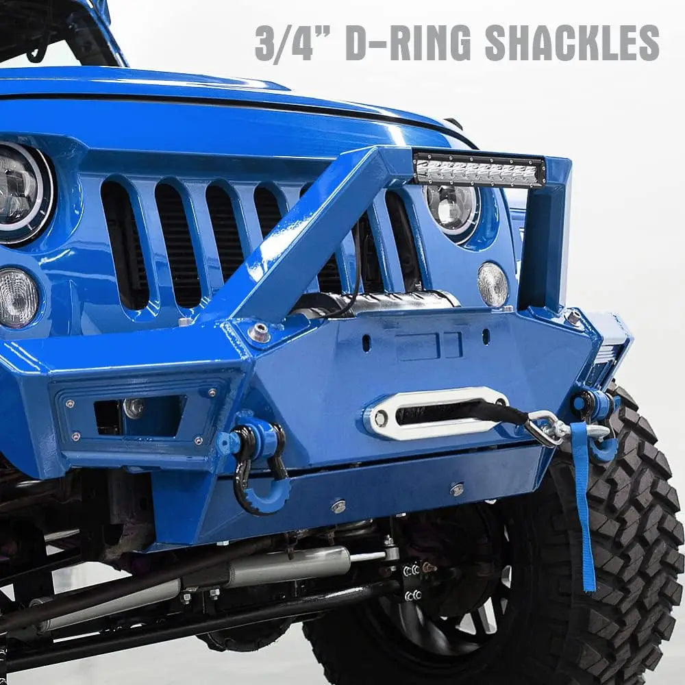 Heavy-Duty Tow Strap 3 in x 30 ft 35,000 lb with D-Ring Shackles