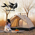 PAKICETUS 2-4 Person Automatic Pop Up Camping Tent, Instant Quick Setup Portable Windproof Tent, Lightweight Backpacking Shelter for Outdoor Travel Hiking Picnic