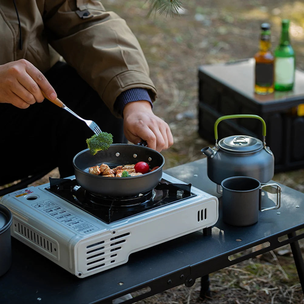 3-Piece Camping Cookware Set Pot Pan Kettle for 2–3 Person Backpacking