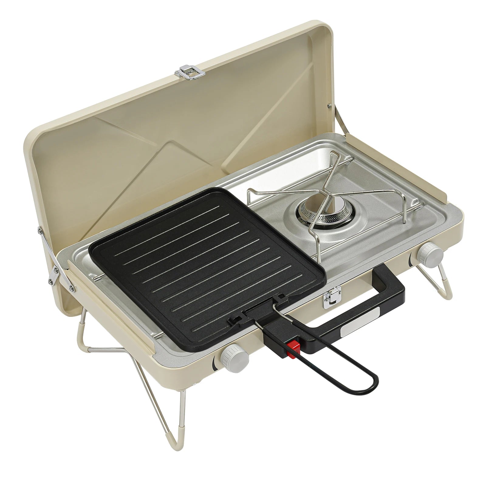 Dual Burner Camping Stove 2x3500W Foldable Gas Stove with Ignition