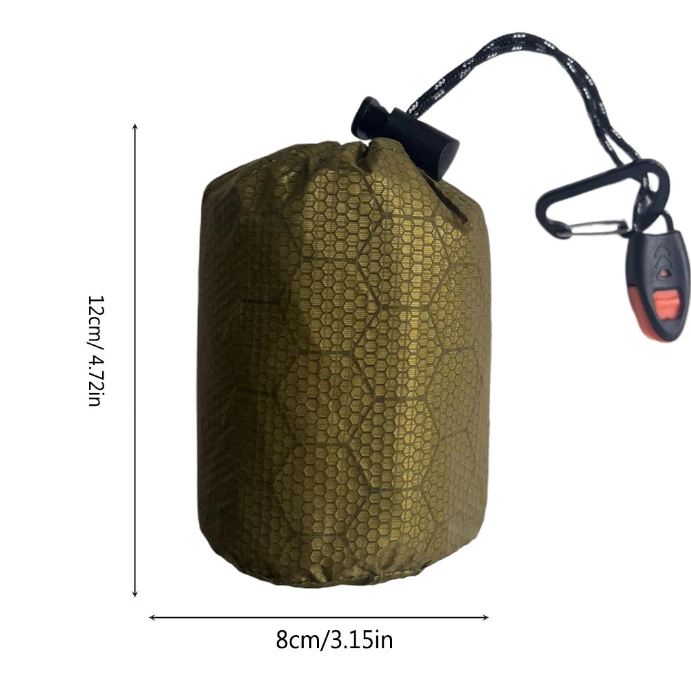 Emergency Heat Reflective Sleeping Bag with Whistle and Hook