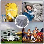 Bulk set of three military-style wool camping blankets, fire retardant and durable for outdoor use 60x80