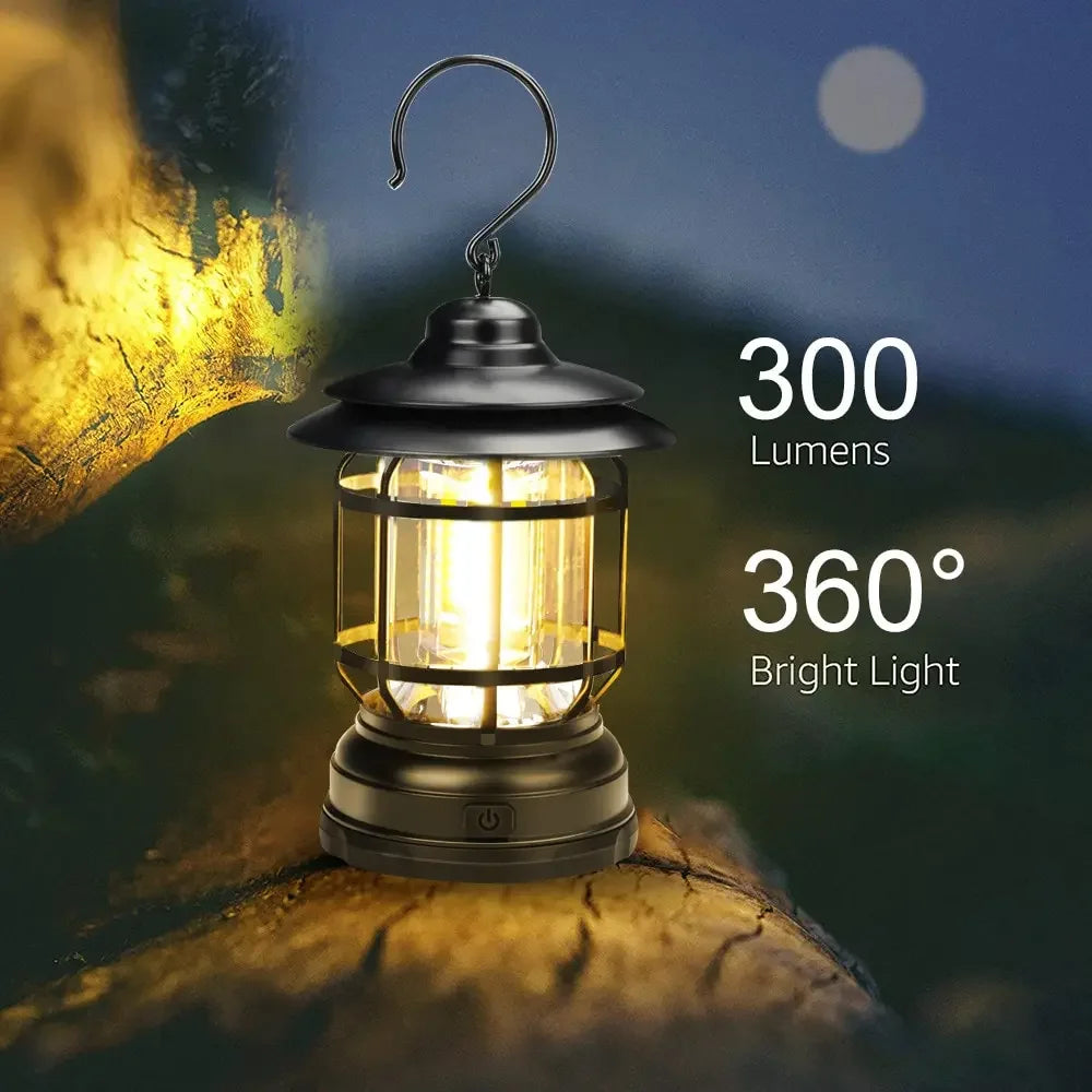 LED Camping Lantern COB Battery Powered with 2 Lighting Modes