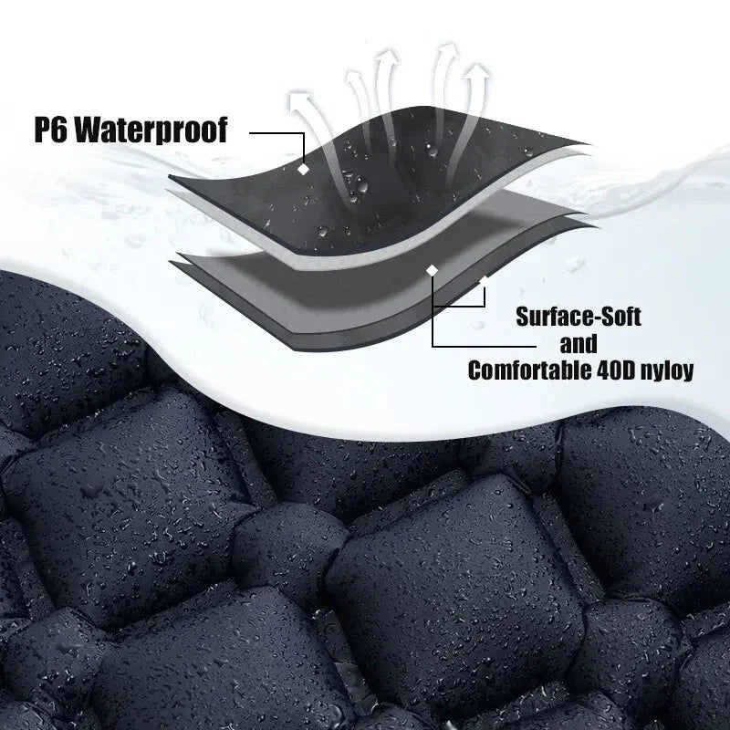 Ultralight Camping Inflatable Mattress with Built-In Pump & Pillow