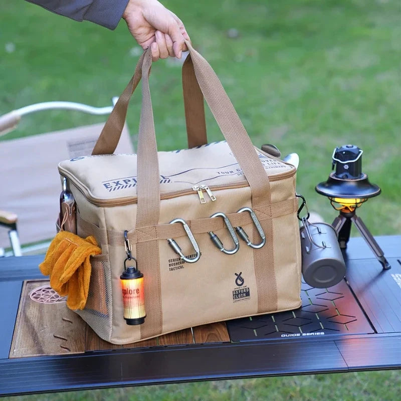 Tactical Camping Storage Bag Insulated Waterproof Folding Box 30-43L