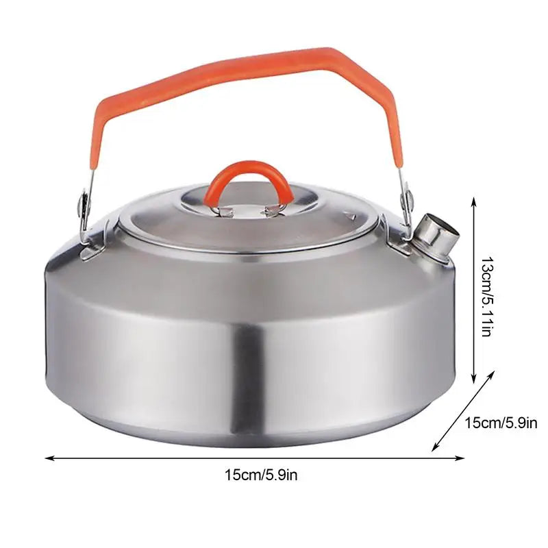 Camping Coffee Pot Stainless Steel Campfire Kettle with Handle