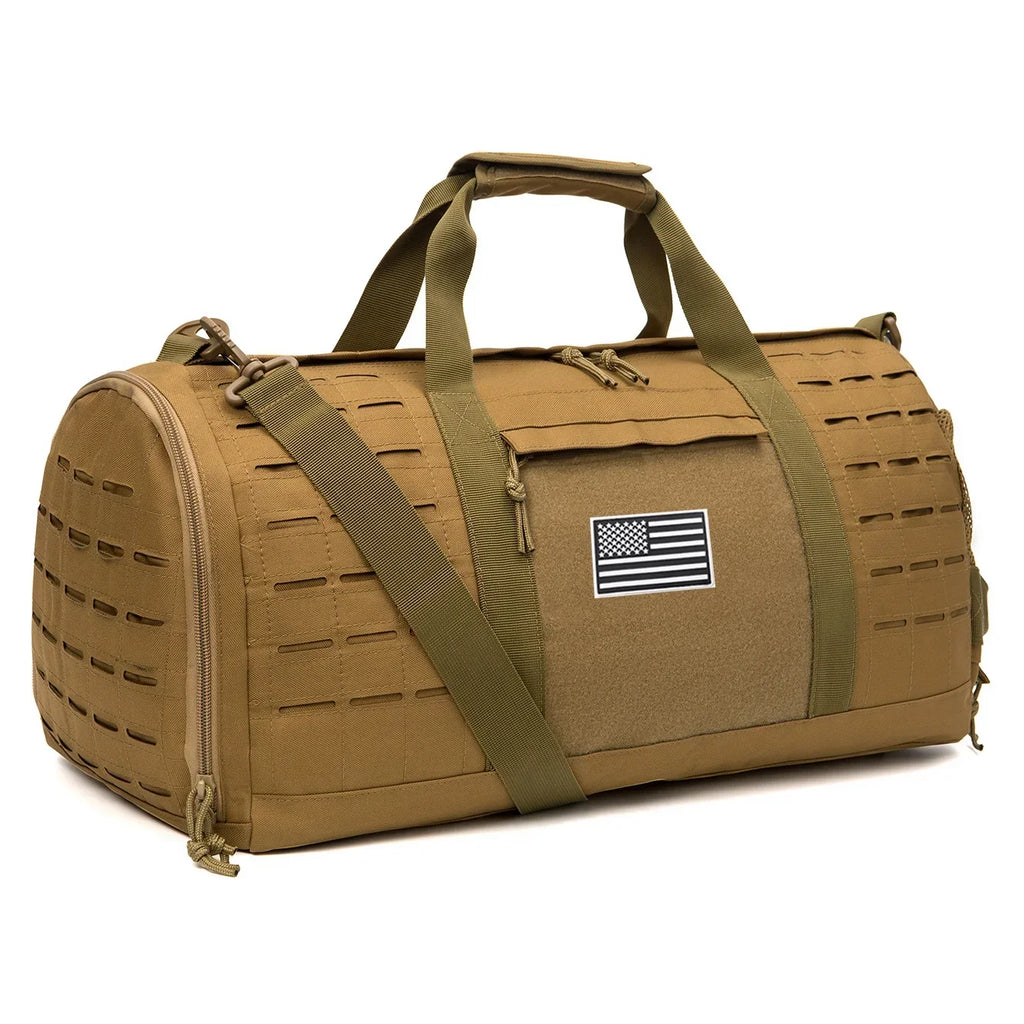 Tactical camping Bag Travel Tote with Shoe Compartment 40L