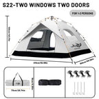 PAKICETUS 2-4 Person Automatic Pop Up Camping Tent, Instant Quick Setup Portable Windproof Tent, Lightweight Backpacking Shelter for Outdoor Travel Hiking Picnic