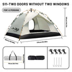 PAKICETUS 2-4 Person Automatic Pop Up Camping Tent, Instant Quick Setup Portable Windproof Tent, Lightweight Backpacking Shelter for Outdoor Travel Hiking Picnic