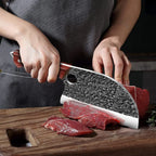 Hand-Forged Stainless Steel Chef Knife Cleaver with Sheath
