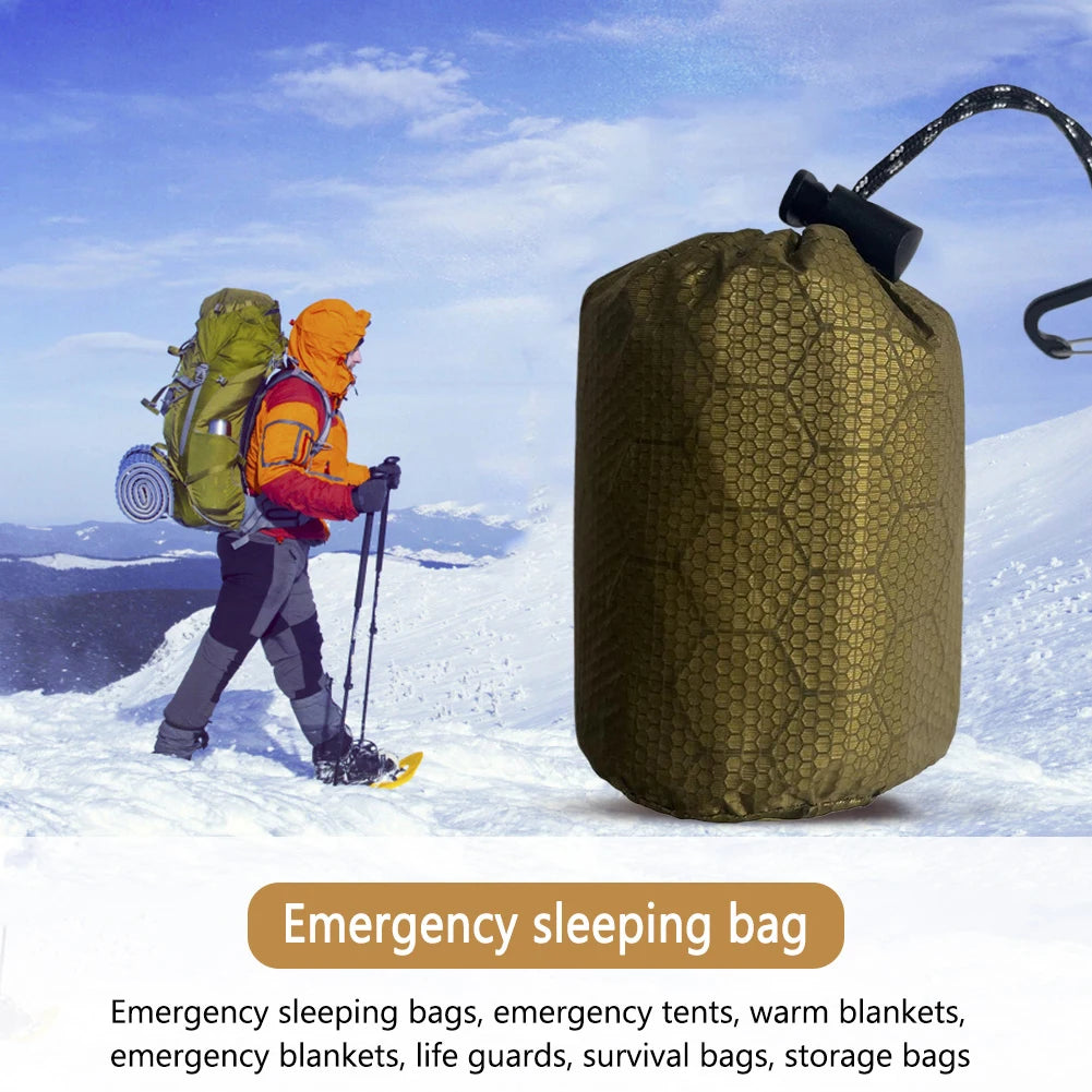 Emergency Heat Reflective Sleeping Bag with Whistle and Hook