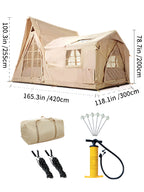 Large Inflatable Cabin Tent 8–10 Person Instant Setup All Season Waterproof